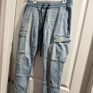 PacSun Light Blue Men's Relaxed cargo jeans size medium